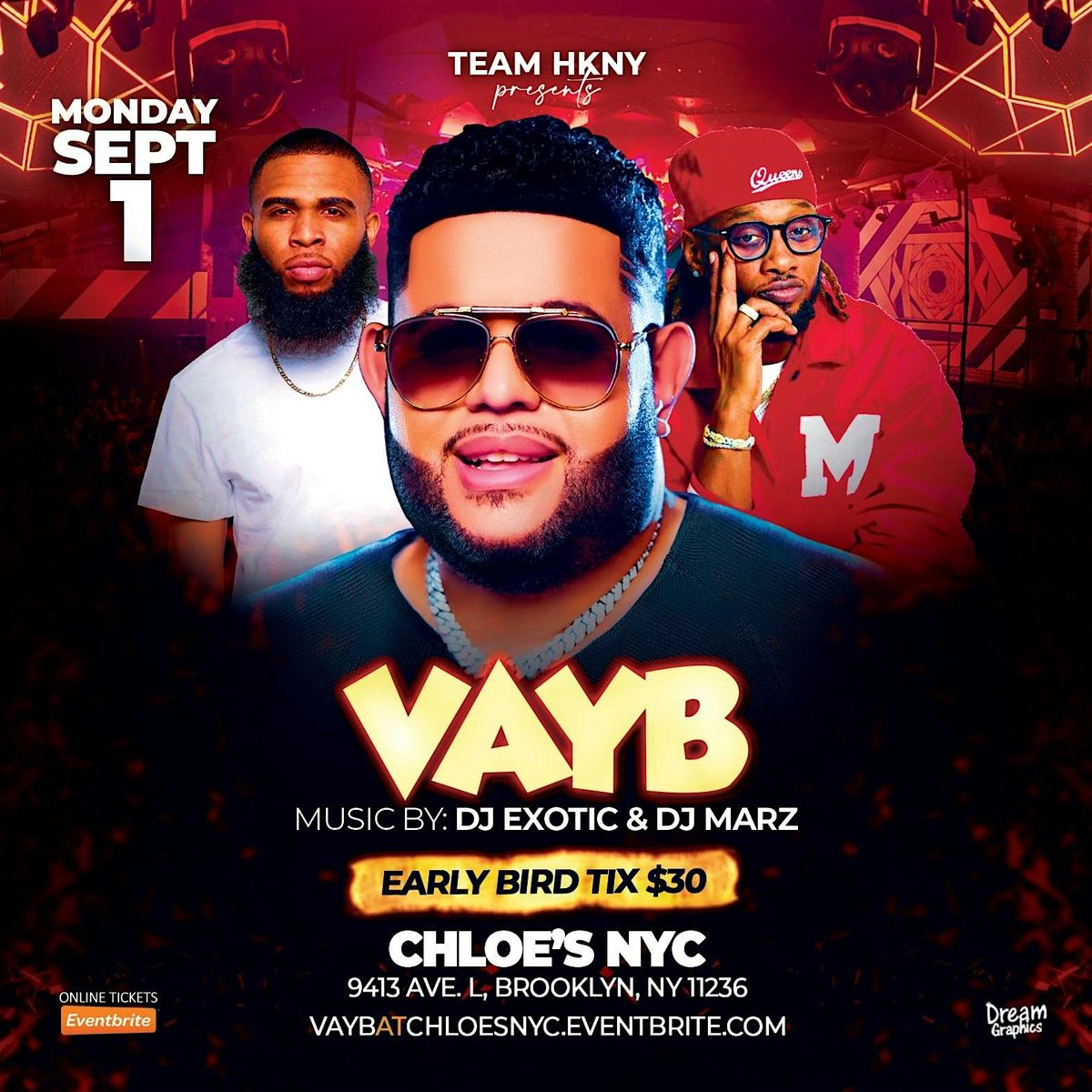 VAYB at Chloe\u2019s NYC (Labor Day)