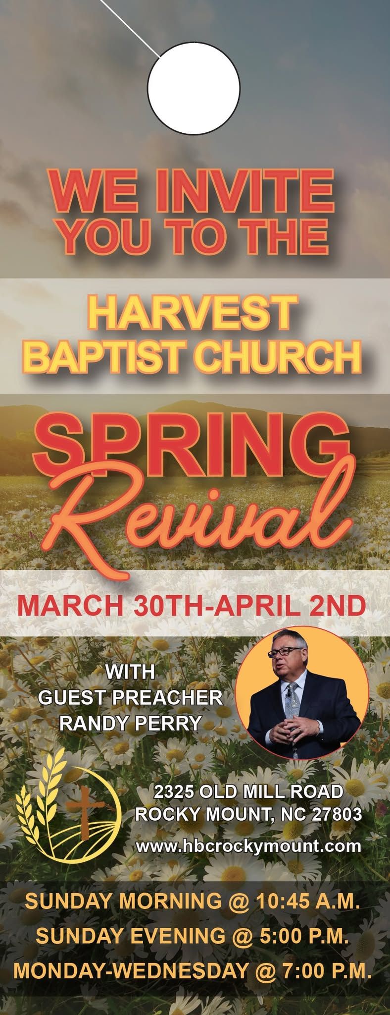 Spring Revival at Harvest Baptist w\/ Bro. Randy Perry