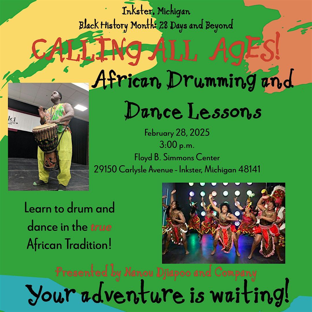 Black History Month Celebration: African Drumming and Dance Lessons