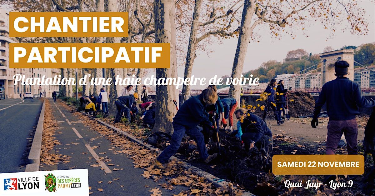 Chantier participatif : Plantation d\u2019une haie champ\u00eatre de voirie