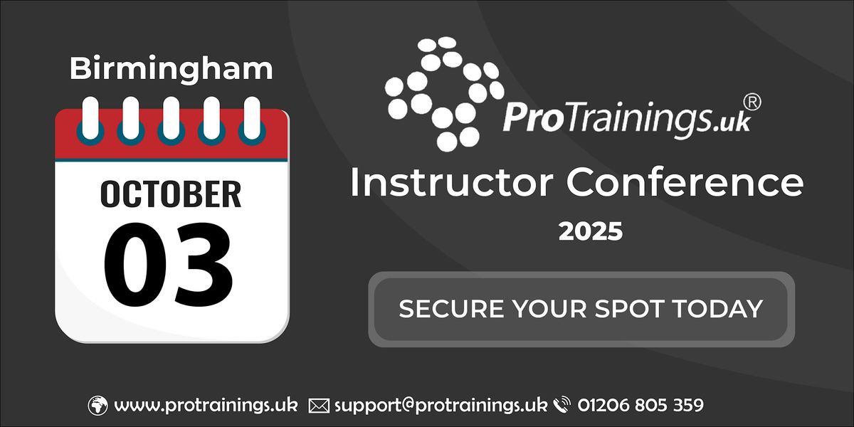ProTrainings Birmingham Conference - October 3rd 2025