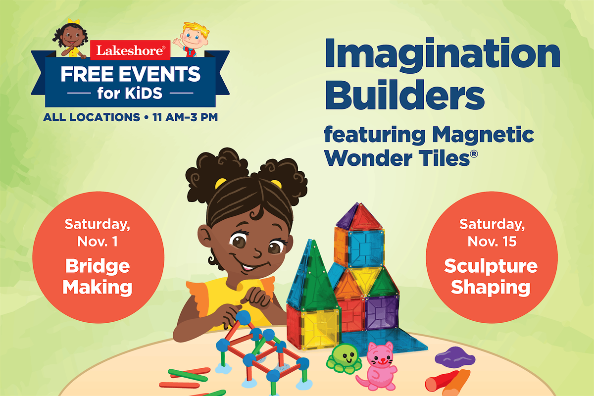 Free Kids Event: Imagination Builders Feat. Magnetic Wonder Tiles (Houston)