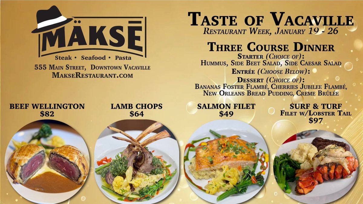 M\u00e4ks\u0113 Restaurant - Taste of Vacaville - Restaurant Week