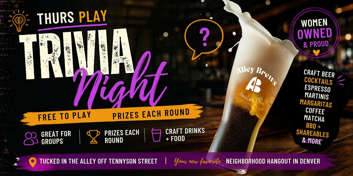 Thursday Trivia Night in Denver | Alley Brews on Tennyson
