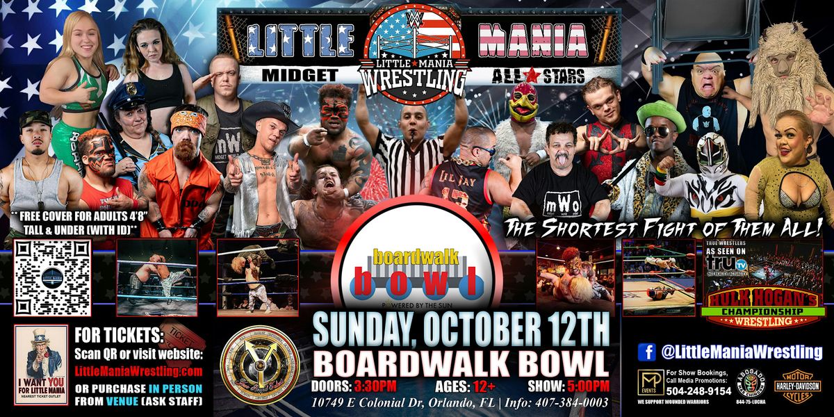 Orlando, FL - Little Mania Midget Wrestling @ Boardwalk Bowl