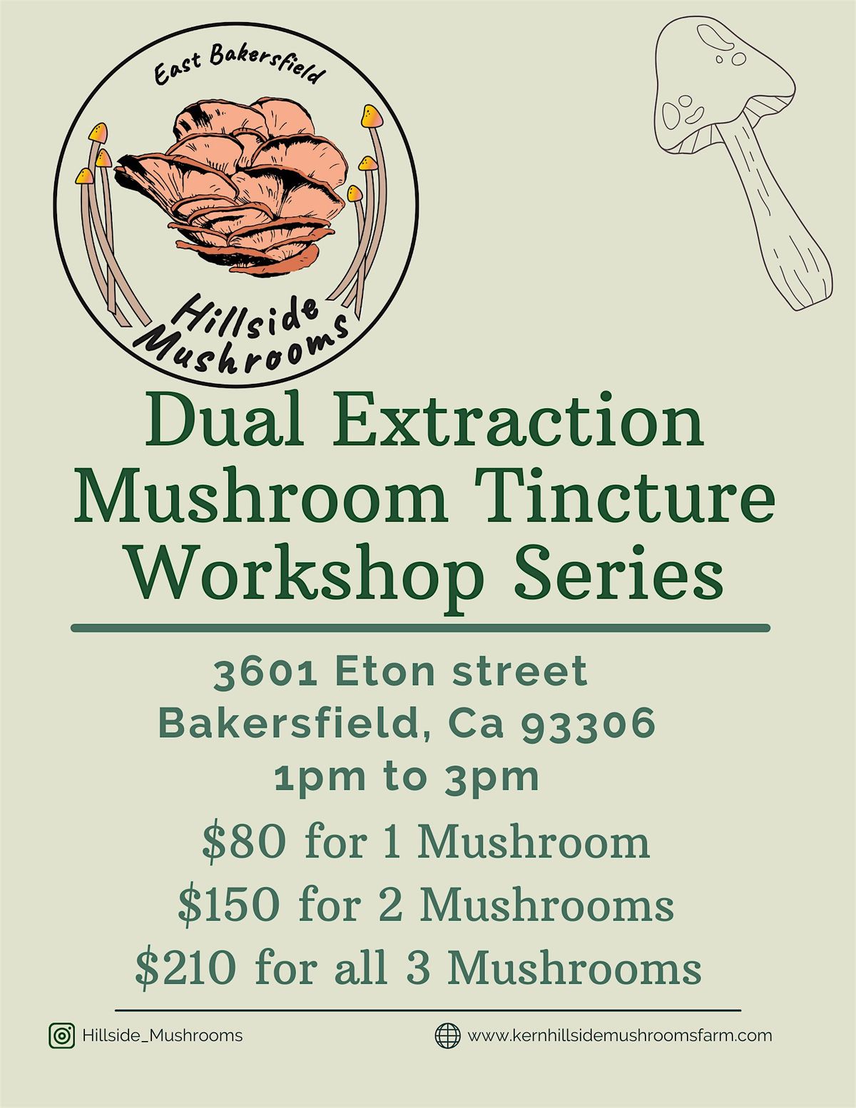 Mushroom Tincture Workshop Series: Lions Mane & Cordyceps