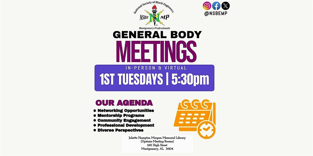 NSBE-Montgomery: General Body Meeting (June 2025)