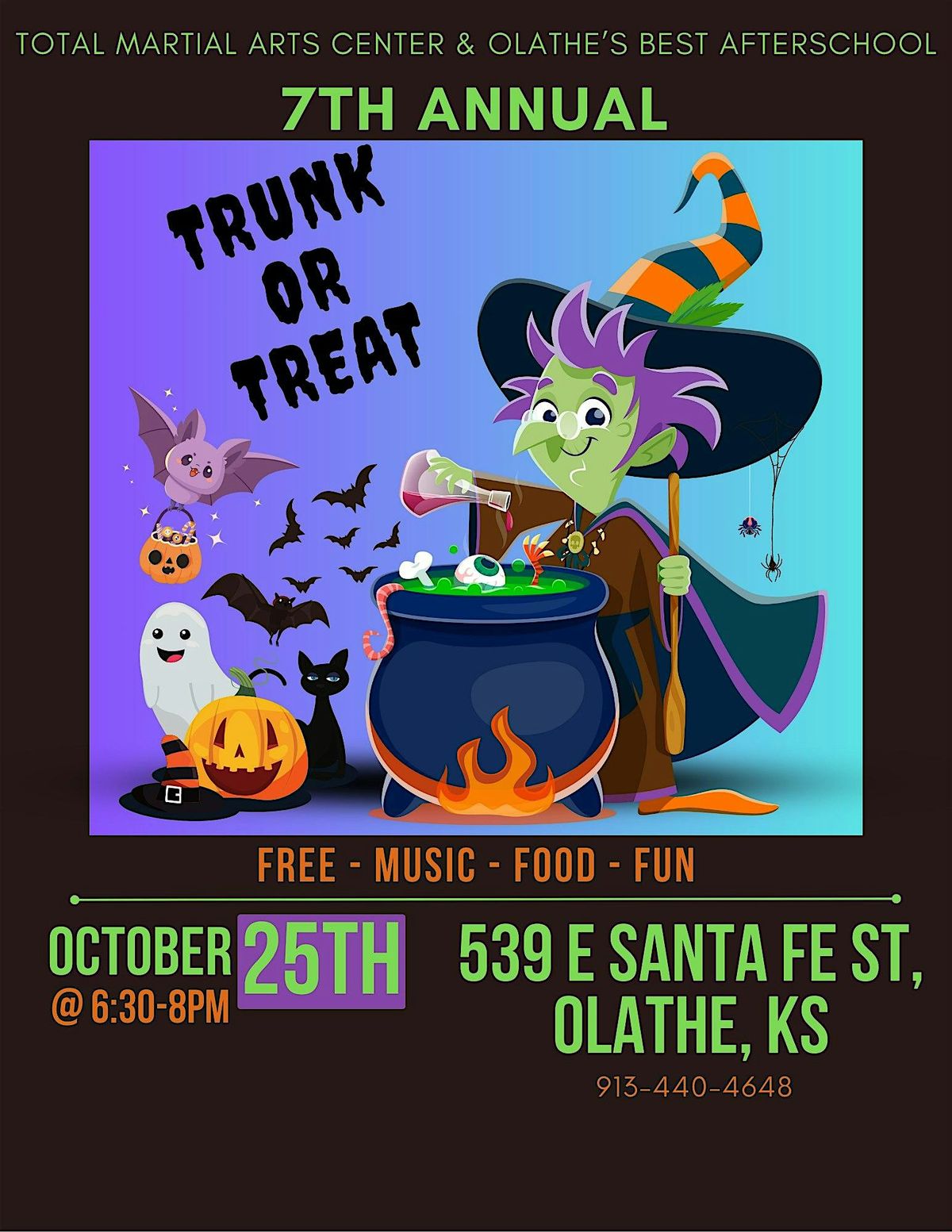 Total Martial Arts Center & Olathe's Best  7th Annual Trunk or Treat