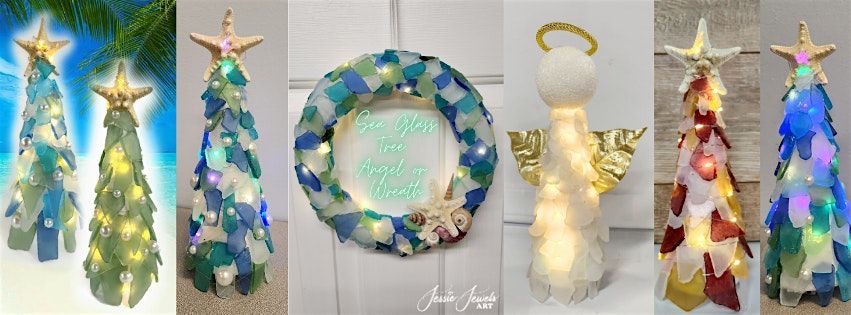 Sea Glass Angel, Tree or Wreath Workshop at Moonstone Art Studio