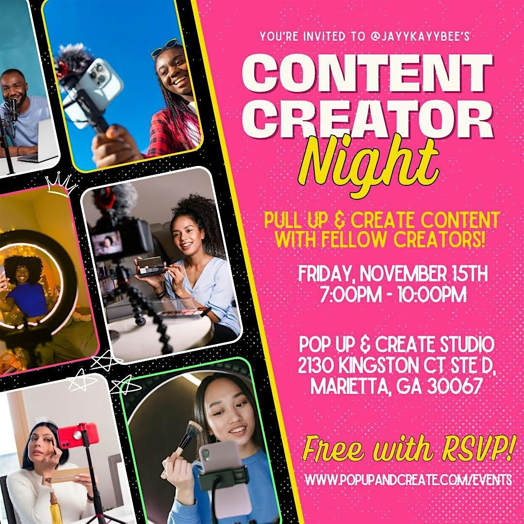 Free Content Creator Night