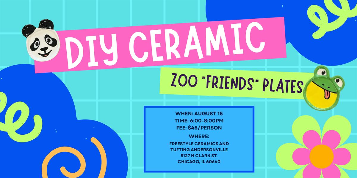 DIY Ceramic Zoo "Friends" Plates