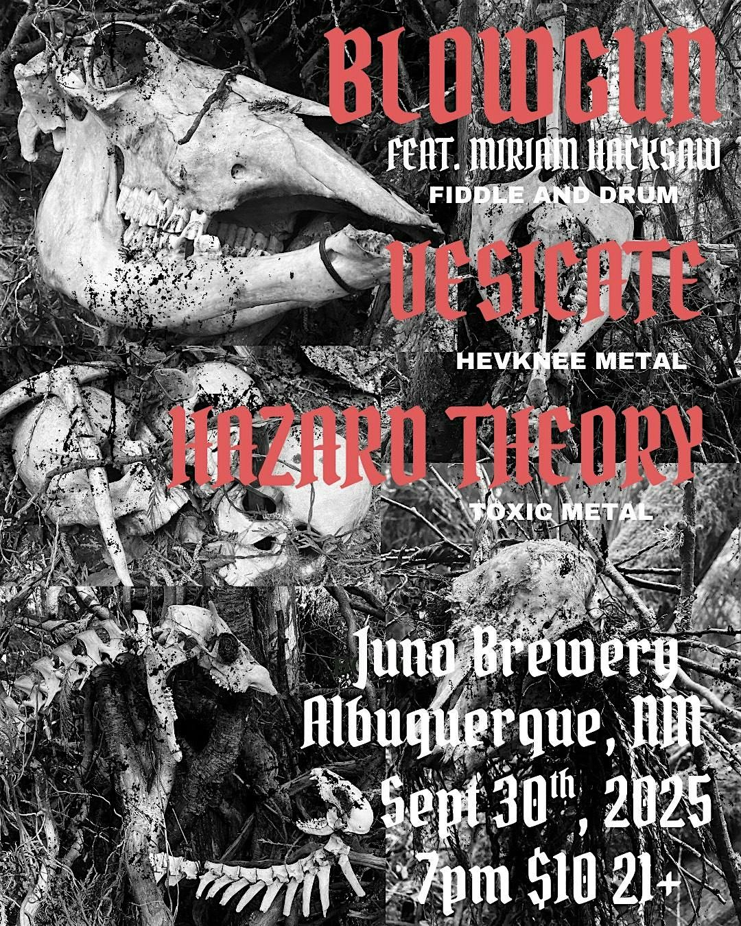 Blowgun feat. Miriam Hacksaw, with Vesicate and Hazard Theory