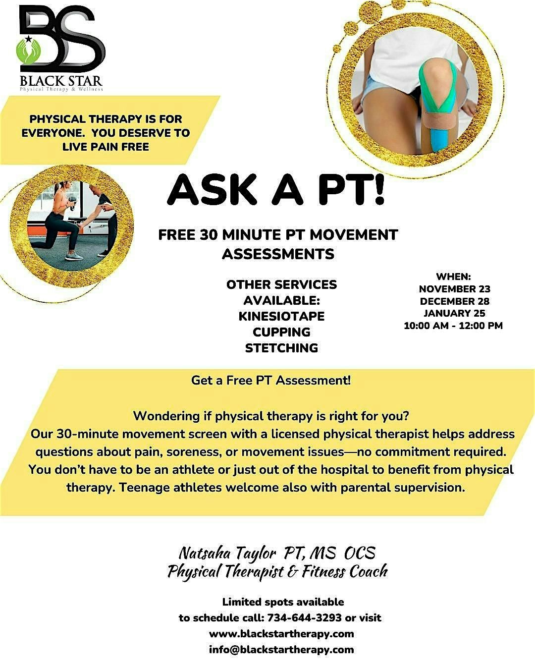 Ask A PT! Free PT assessments