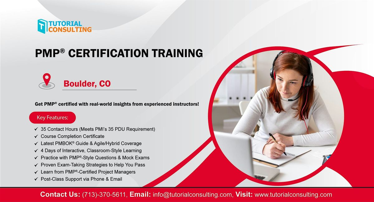 PMP\u00ae Classroom Program \u2013 Get Certified  in Boulder, CO