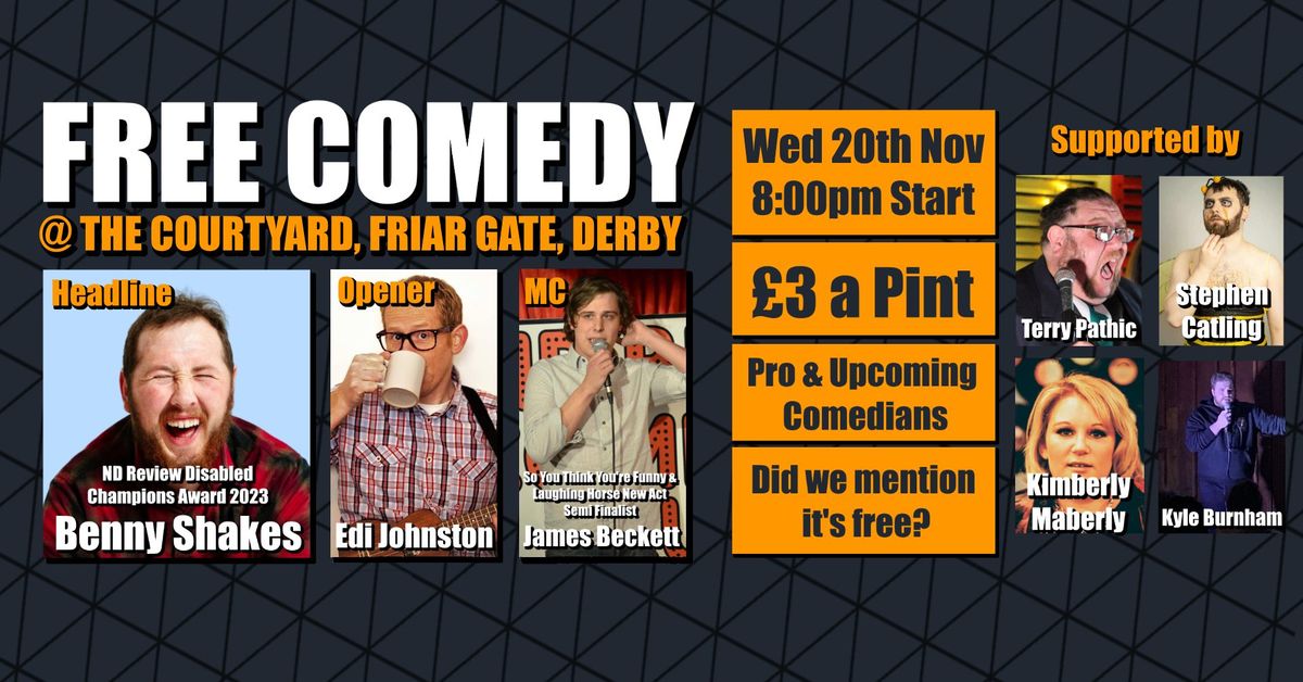 FREE Comedy in Derby! - ZFS Comedy @ The Courtyard - Nov