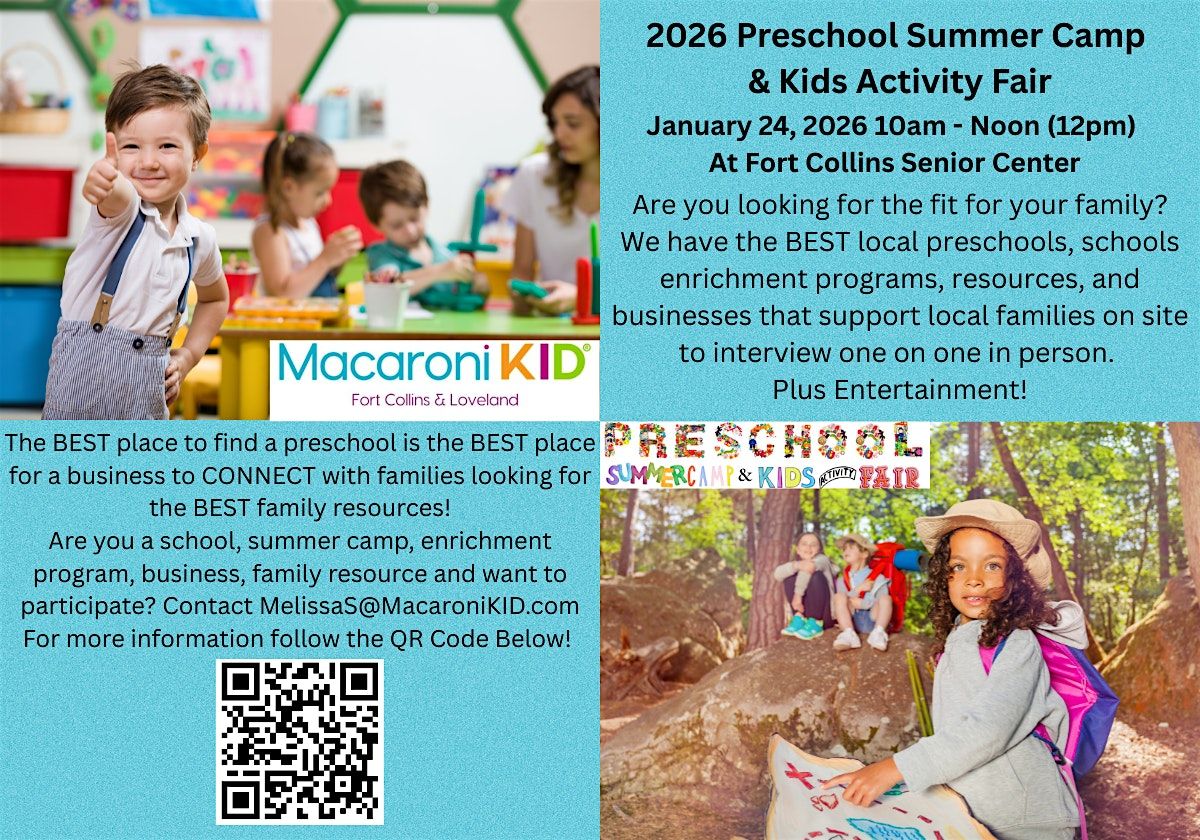 Preschool Summer Camp and Kids Activities Fair