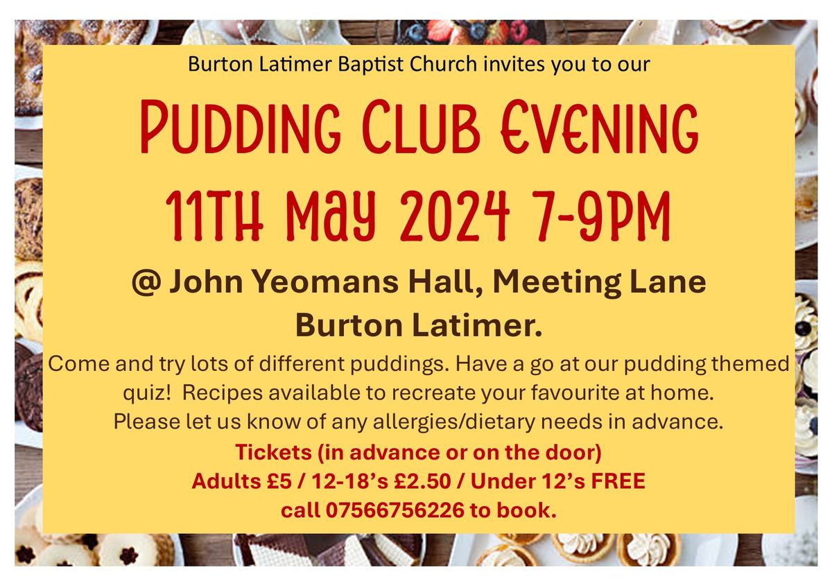 Pudding Club Evening