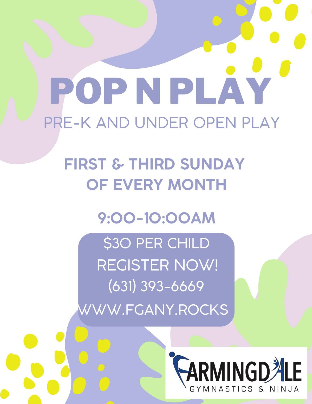 Pre-k and Under Pop n Play