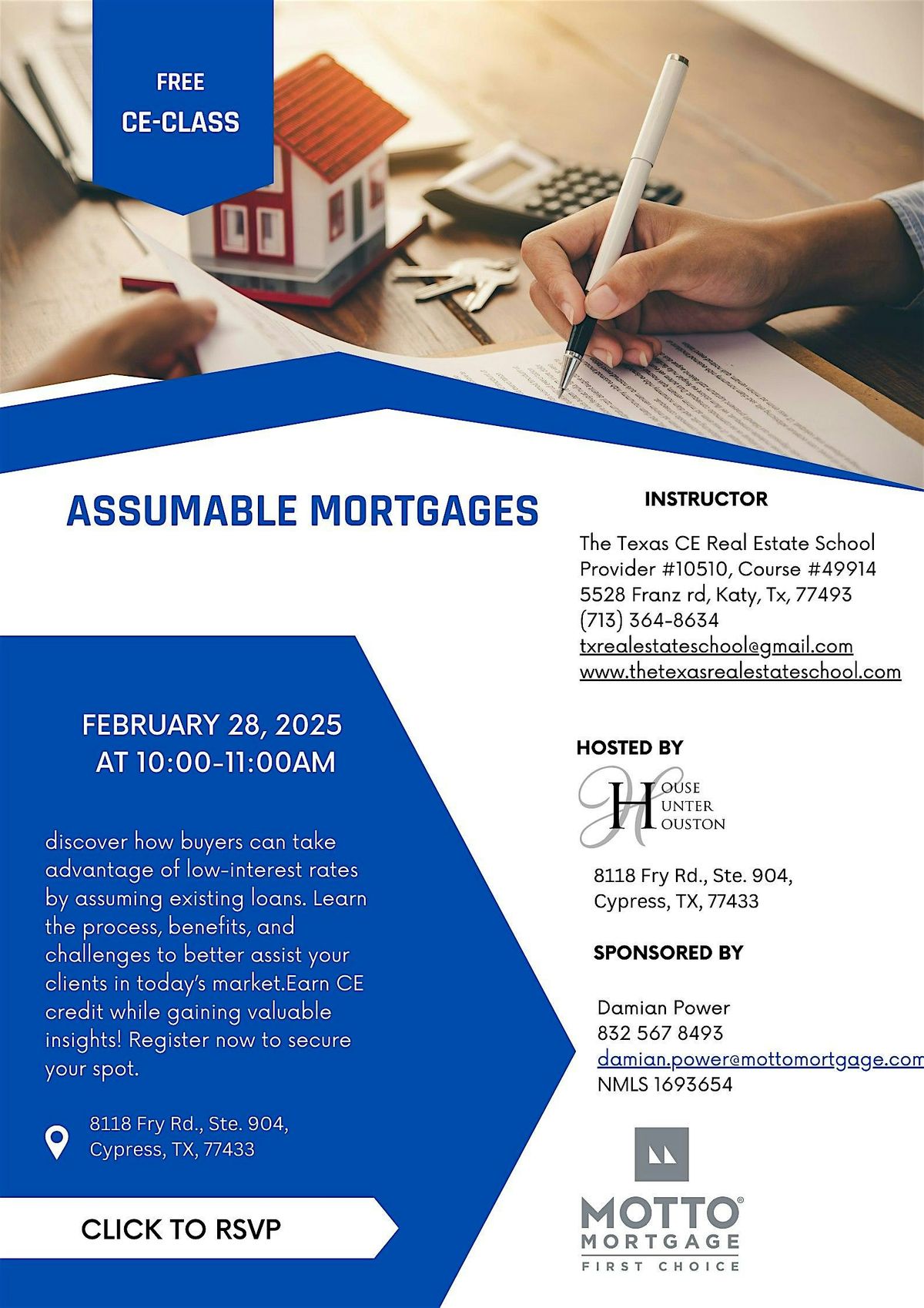 Free CE class "Assumable Mortgages"