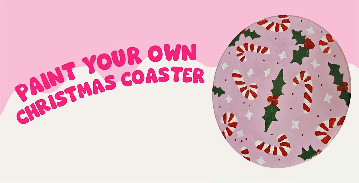 Paint your own Christmas coaster