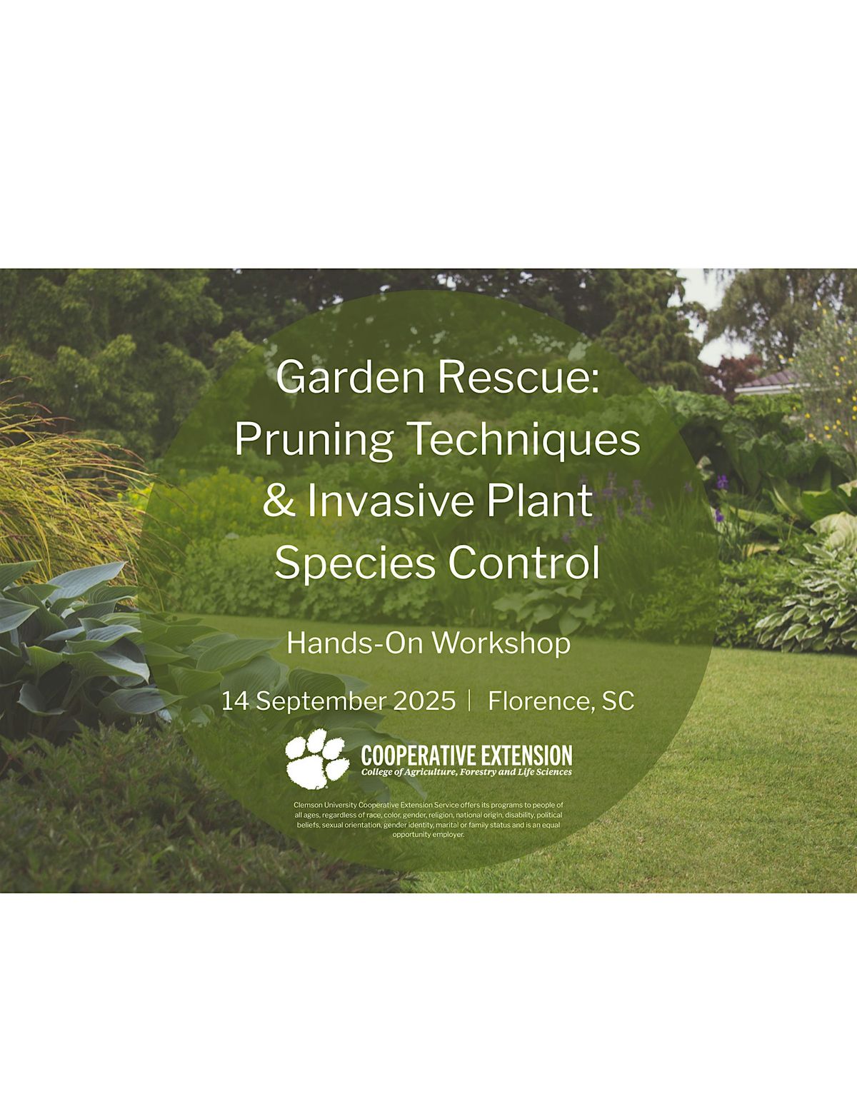 Garden Rescue Workshop: Pruning Techniques and Invasive Species Control