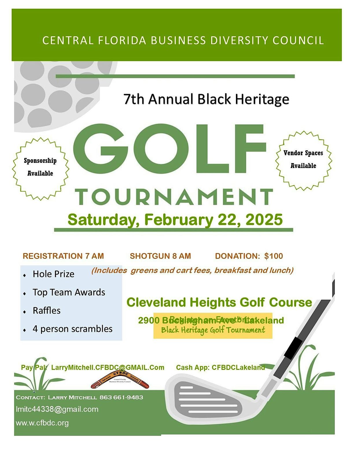 7th Annual Black Heritage Golf Tournament