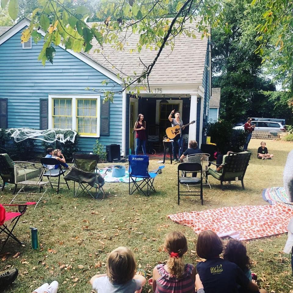 Heidi Hensley and Laura Valentine at Porchfest!, Athens, 2