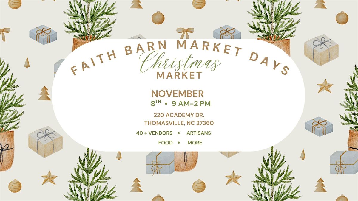 Christmas Market at Faith Barn Market Days
