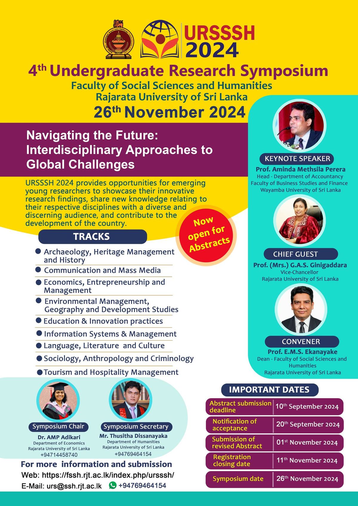 The 4th Undergraduate Research Symposium on Social Sciences and Humanities 2024 (URSSSH-2024)  