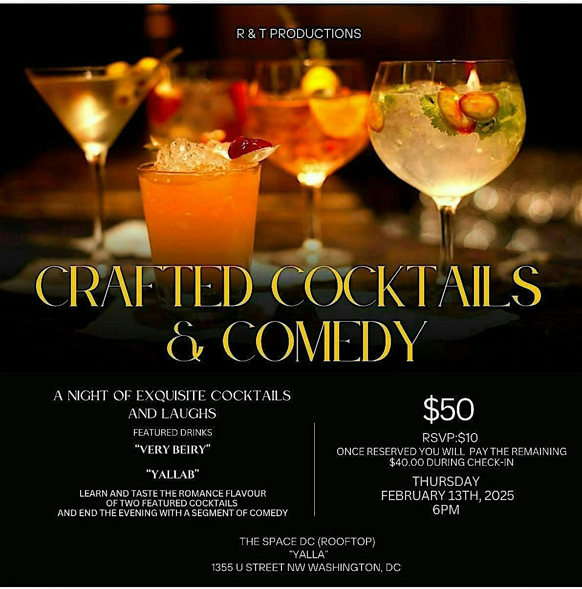 Crafted Cocktails and Comedy (Be My Valentine)