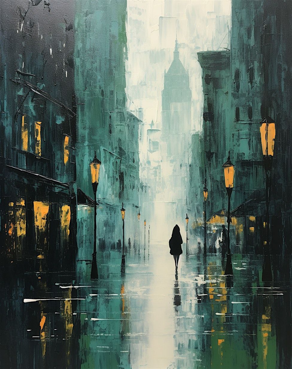 Rainy City - A Paint Along (like Paint and Sip)