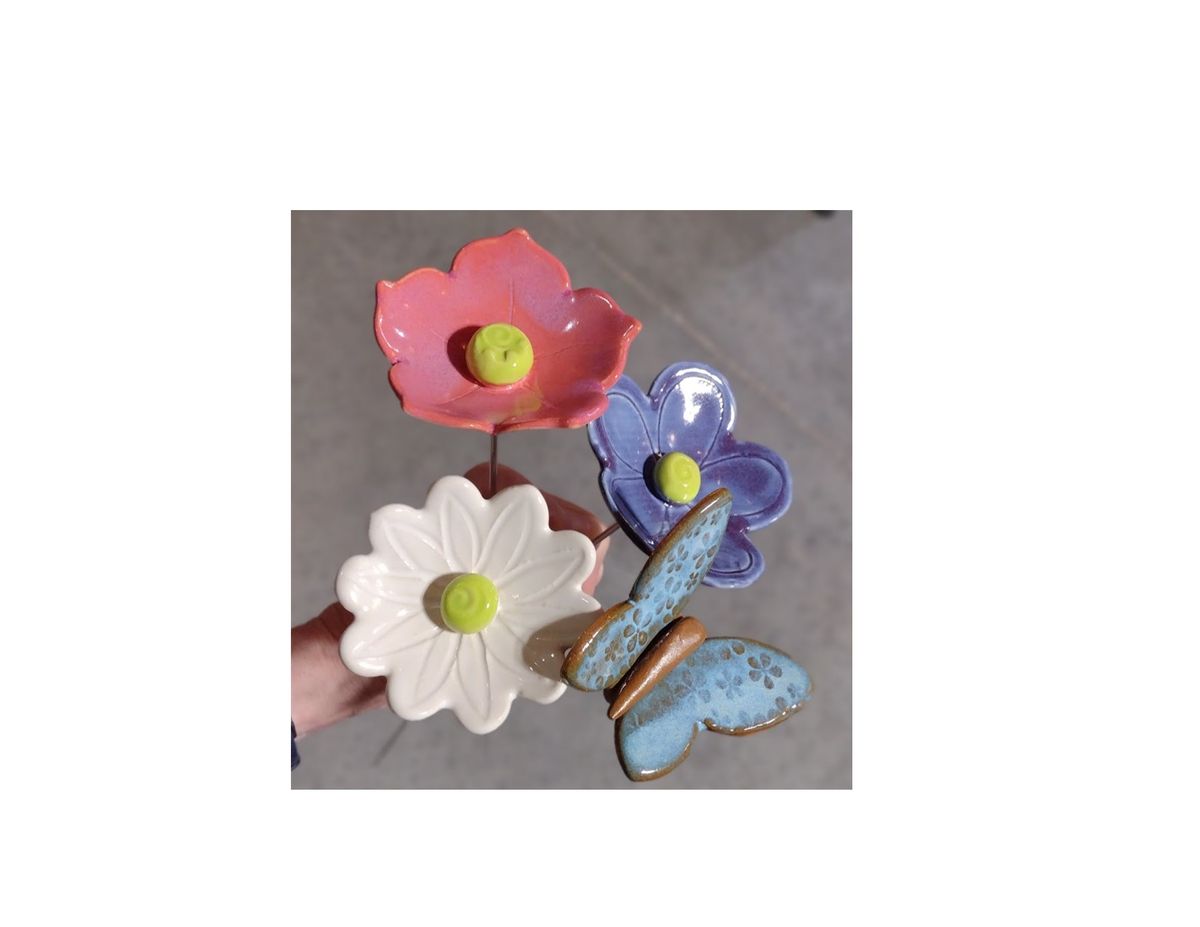 Ceramic Flowers and Butterfly Class