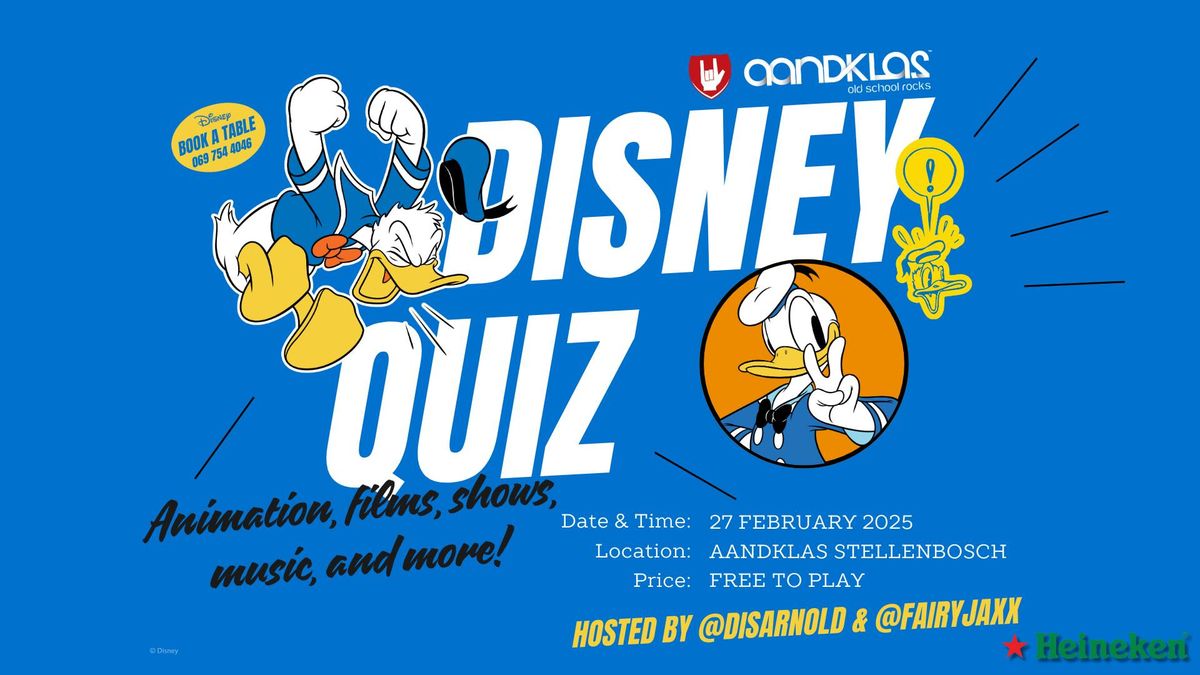 THE AANDKLAS DISNEY QUIZ 2025