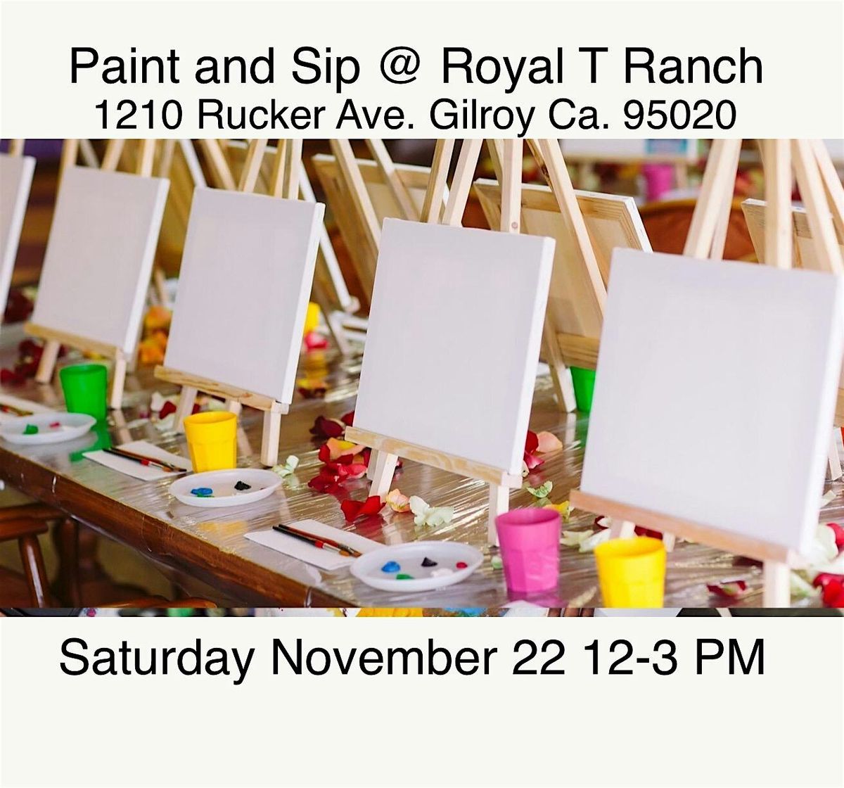 PAINT & SIP (Donkey )@ Royal T Ranch Gilroy