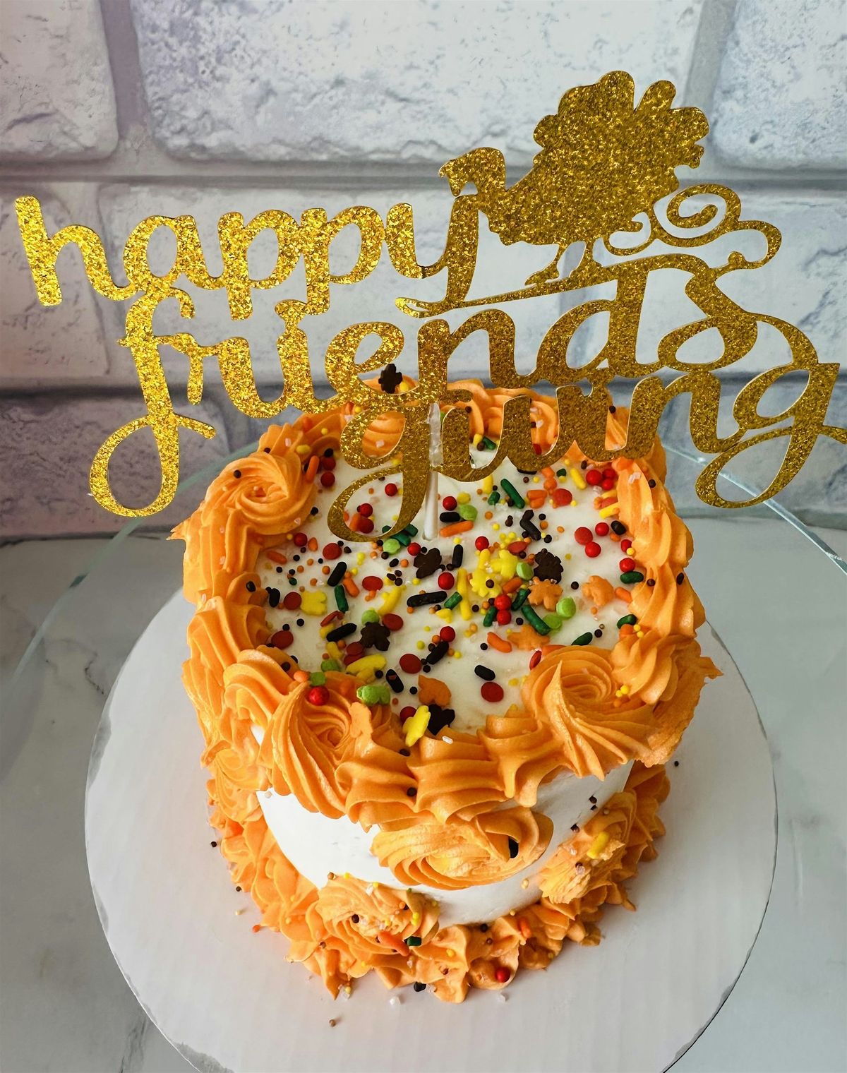 Friendsgiving Themed Cake Decorating Class