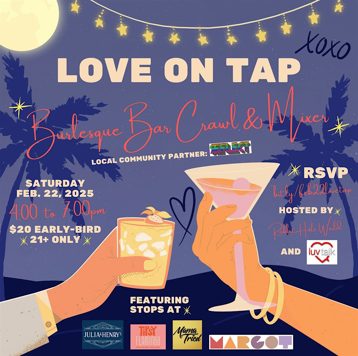 Love on Tap: Burlesque Bar Crawl & Mixer