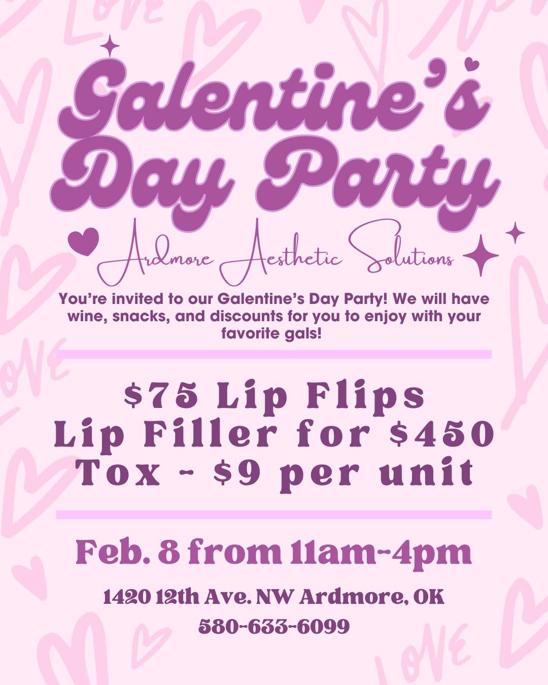 Ardmore Aesthetic Solutions Galentine\u2019s Day Party