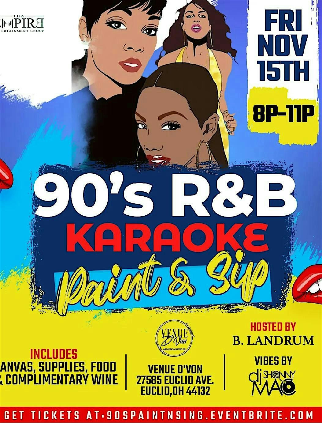 90'S R&B Karaoke Paint & Sip