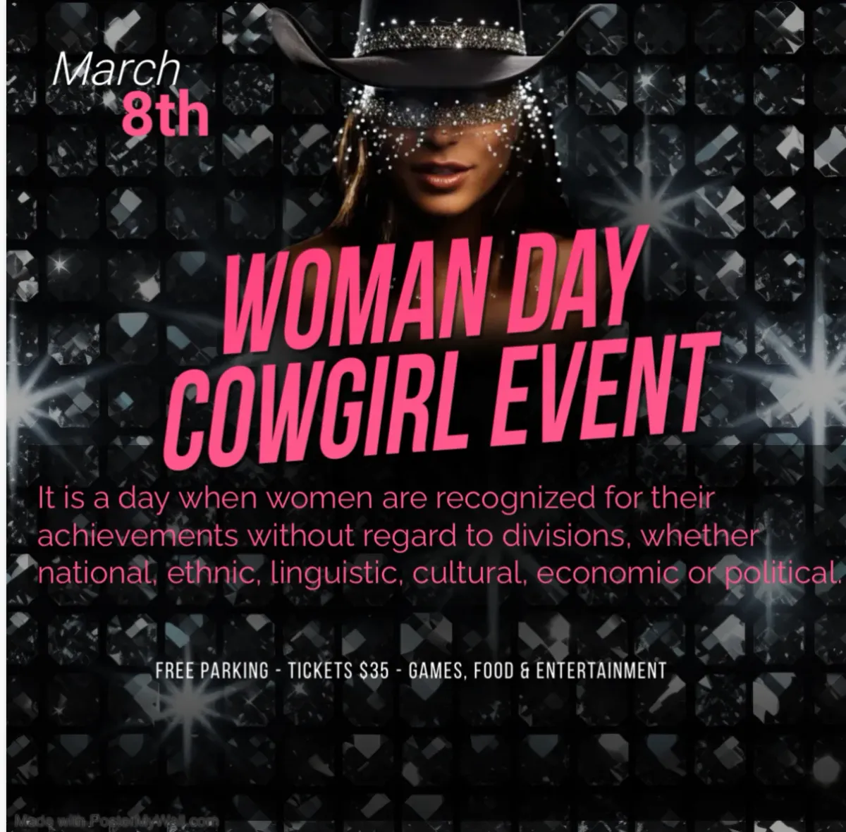 Women International Day Cowgirl Theme