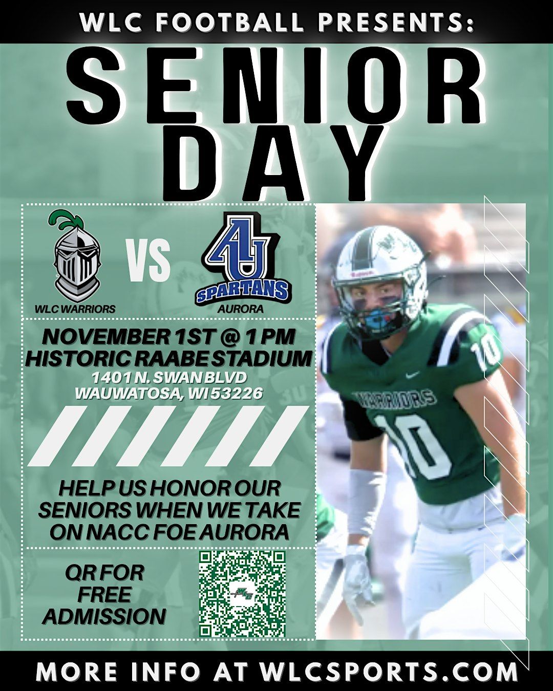 Wisconsin Lutheran College Football Senior Day