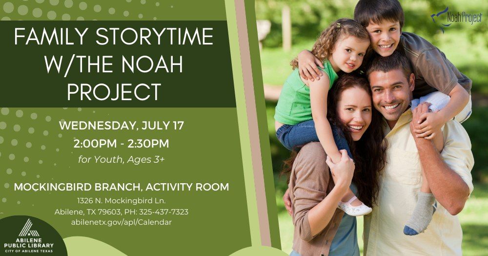 Family Storytime with the Noah Project (Mockingbird Branch)