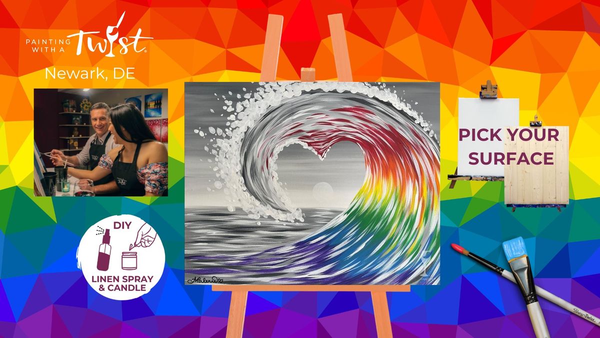 Paint & Sip: Love Surf at Pride