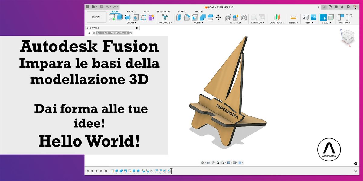 Autodesk Fusion Impara le basi del disegno 3D   Dai forma alle tue idee!