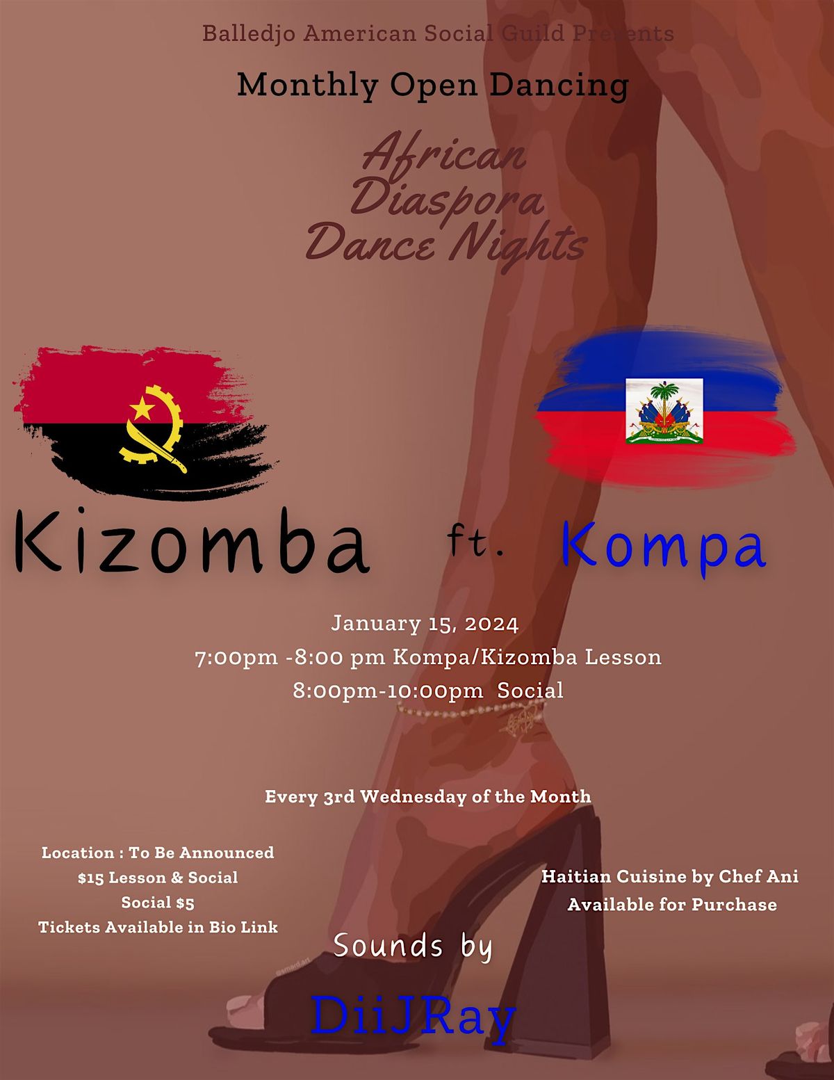 African Diaspora Dance Nights- Kizomba ft. Kompa