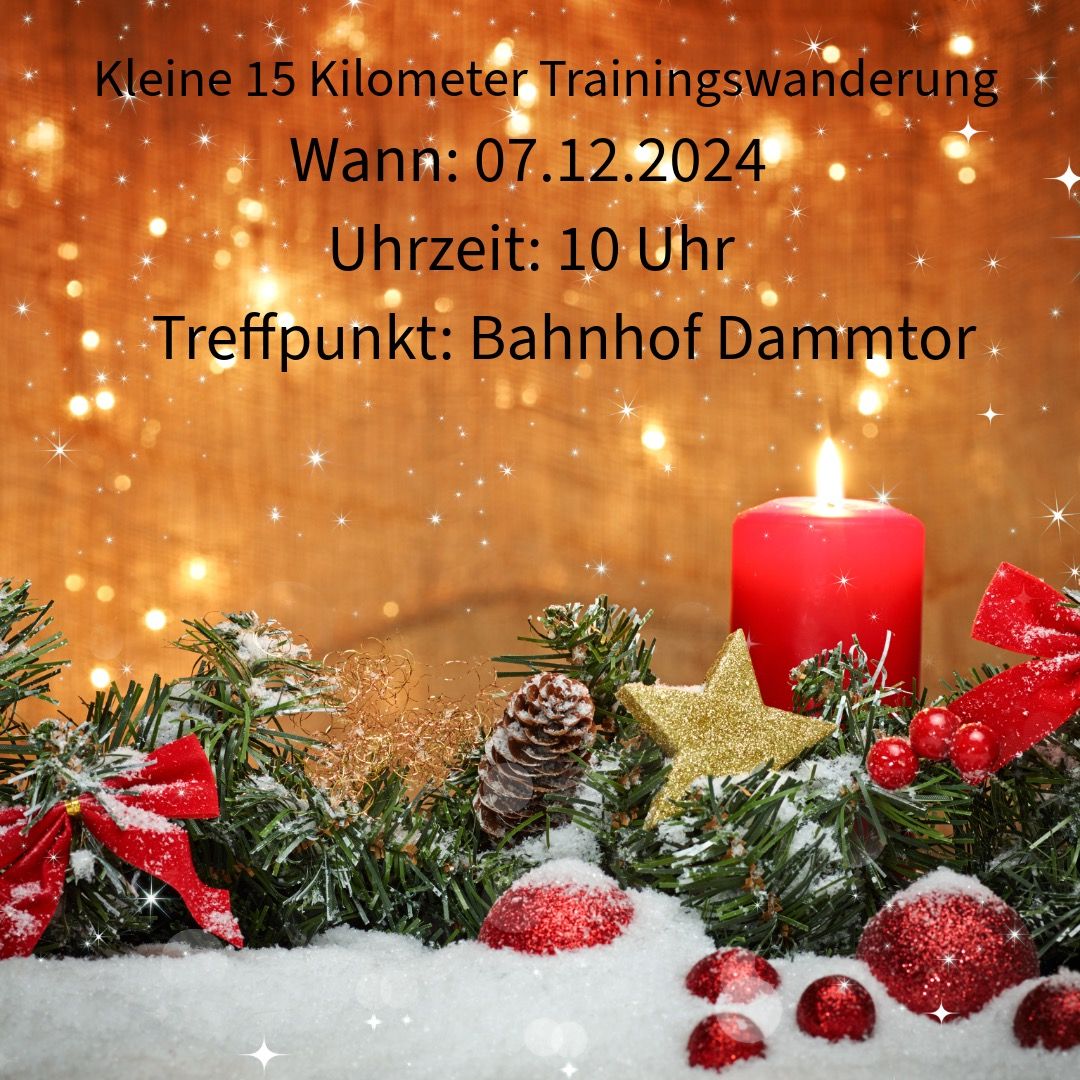 Kleine 15 Kilometer Trainingswanderung