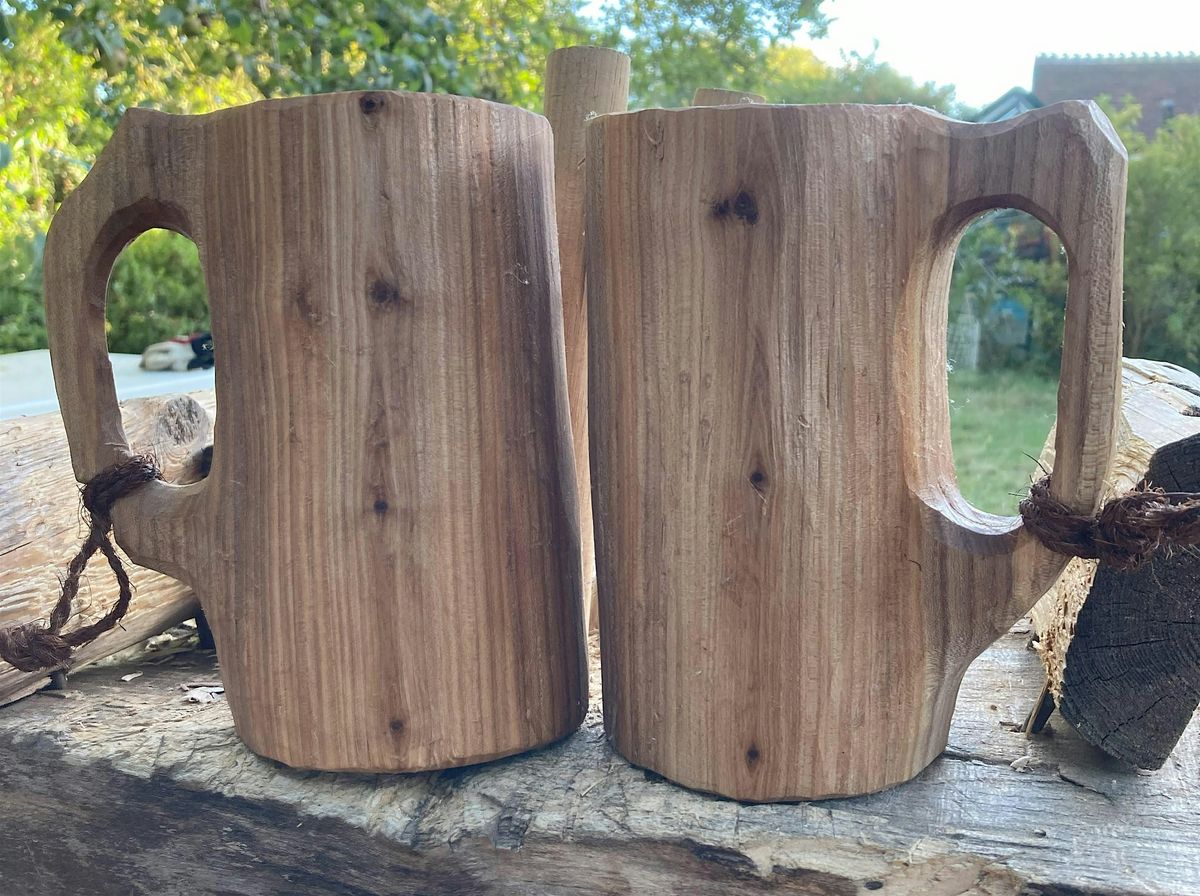 Wooden tankard carving EOC 2806