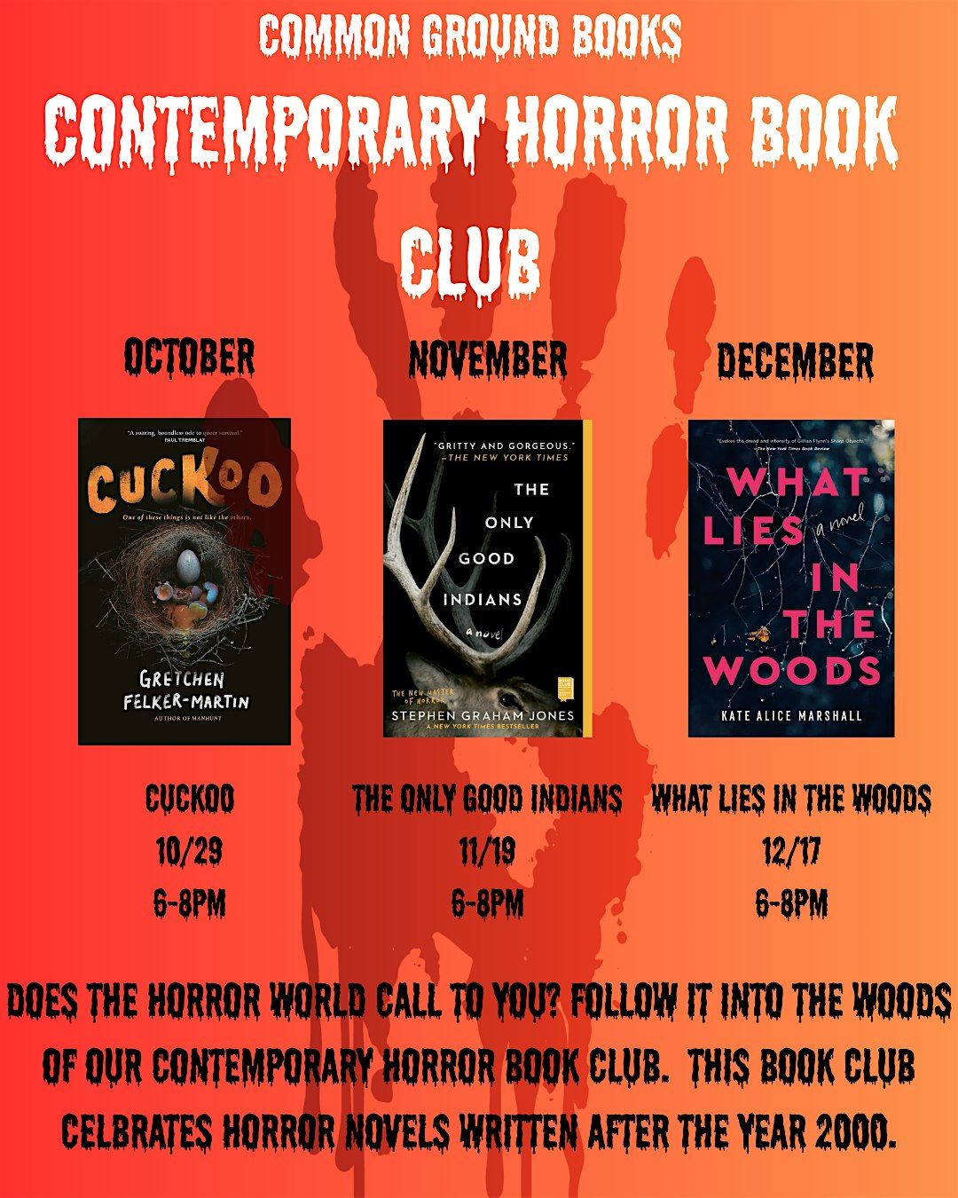 CGB Contemporary Horror Book Club- December
