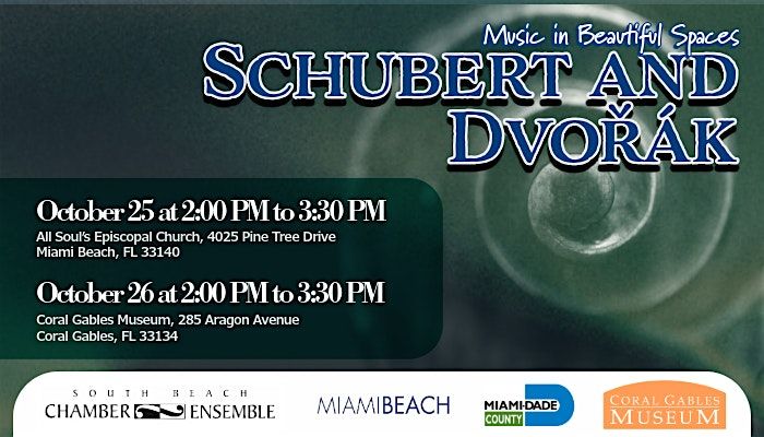 Music in Beautiful Spaces: Schubert and Dvo\u0159\u00e1k