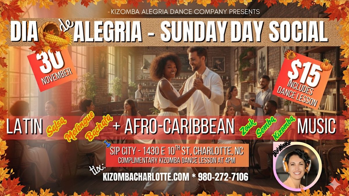 Day Social! Latin and Afro-Caribbean Music (Kizomba lesson included)