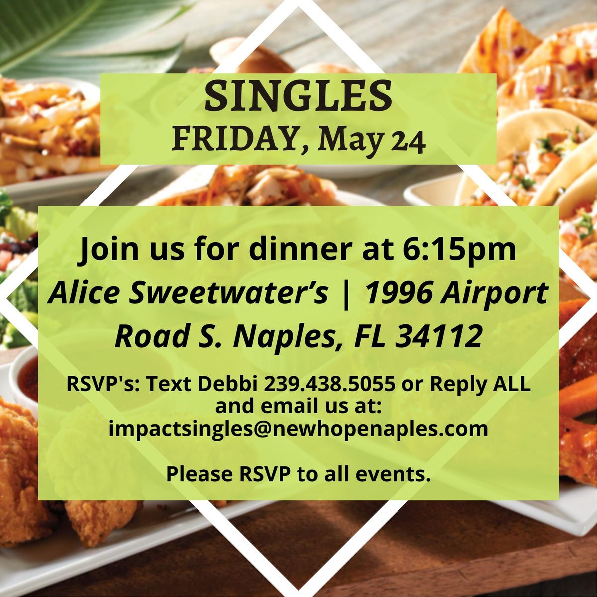 Singles - Dinner at Alice Sweetwater's